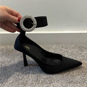 Zara Satin slingback pump